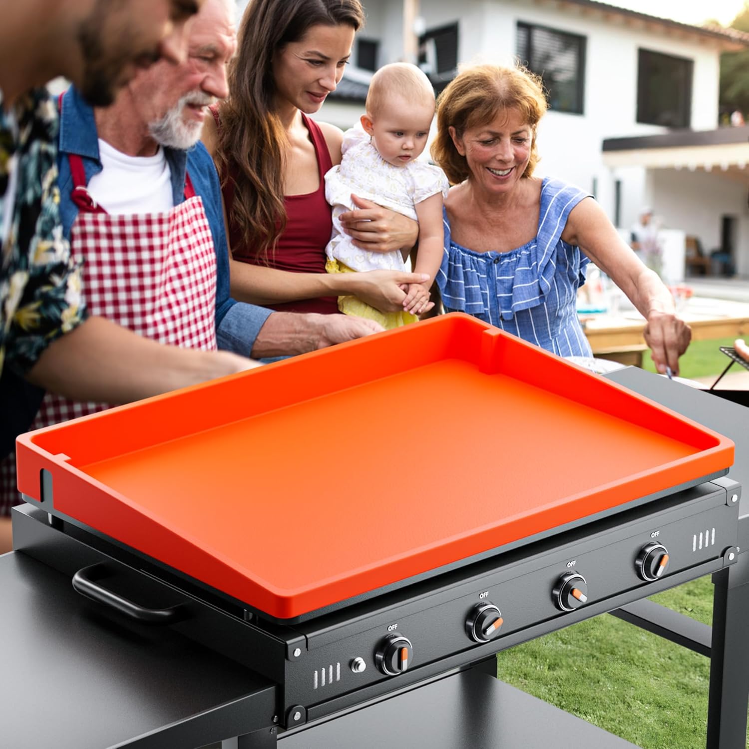 Blackstone 28 inch Griddle Cover - Heavy Duty Food Grade Silicone Griddle Buddy Mat [Upgraded Full-coverage]