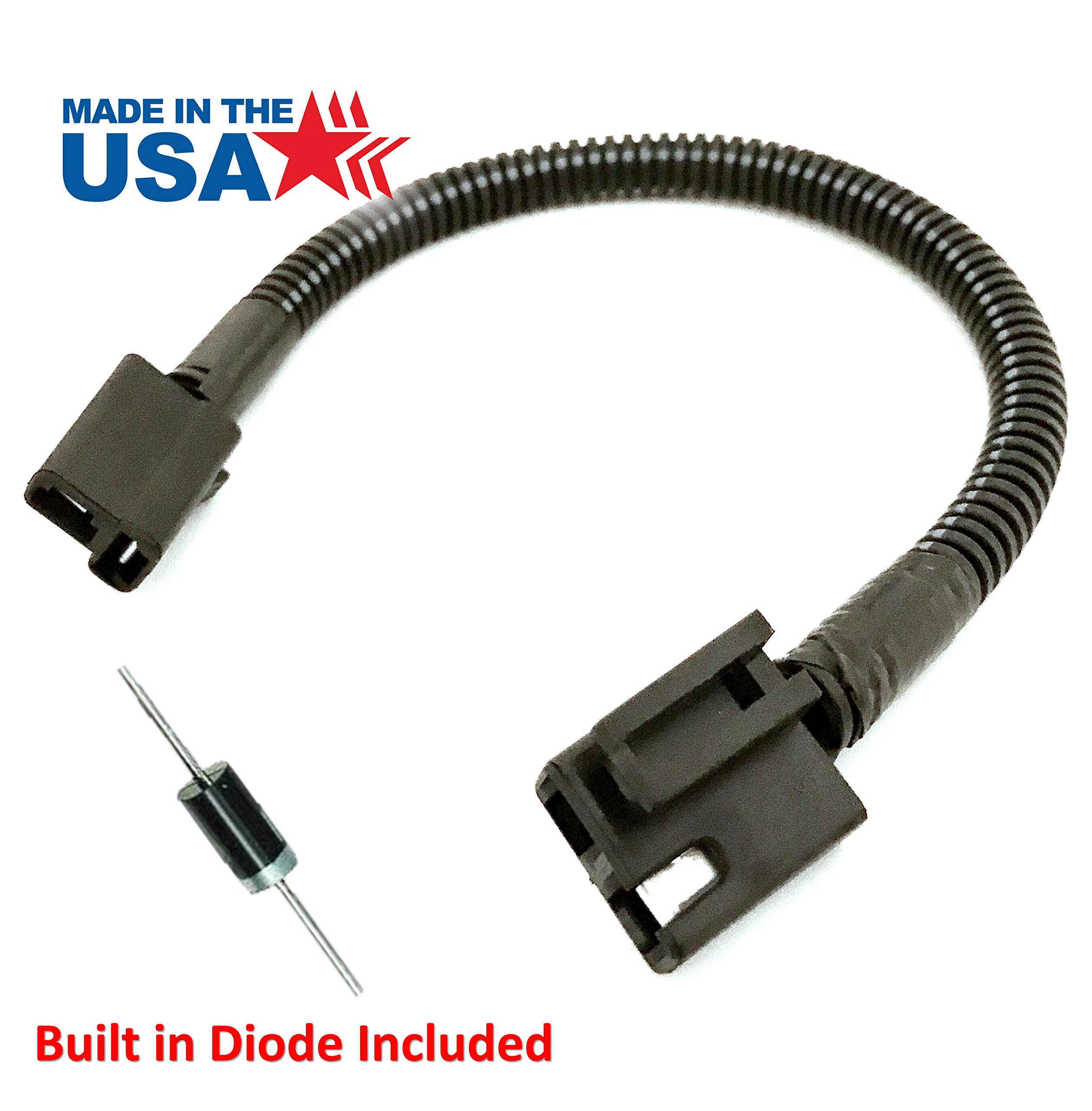 HD SwitchClutch Pigtail Wire Harness Kit w/Built-in Diode Replaces Hustler 791251 - OEM Upgrade - Made in U.S.A.
