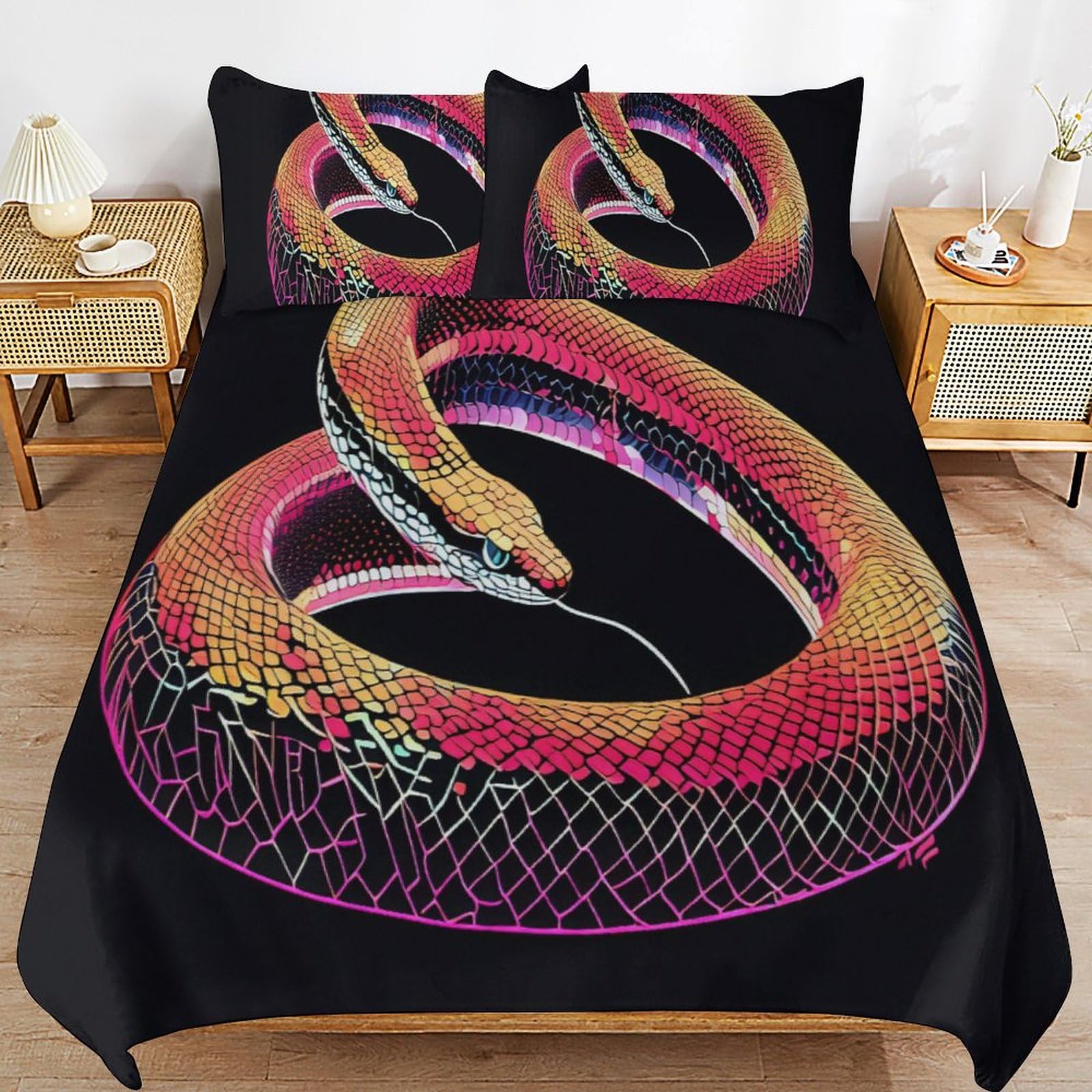 Juego de cama infantil transpirable de serpiente que evita el sudor nocturno