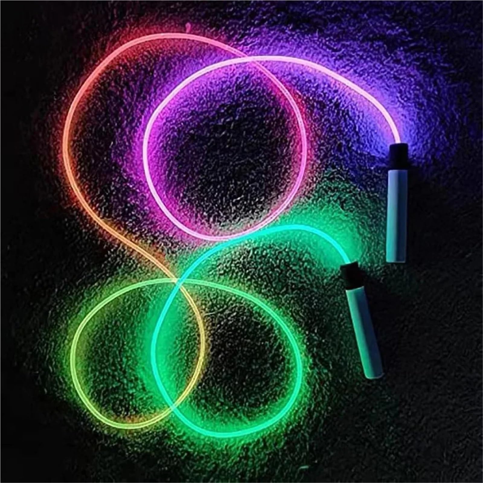 LED Night Glow Jump Ropes Incandescente Corda per Saltare per Adulti Regolabile Portatile Formazione Sport Attrezzature Fitness