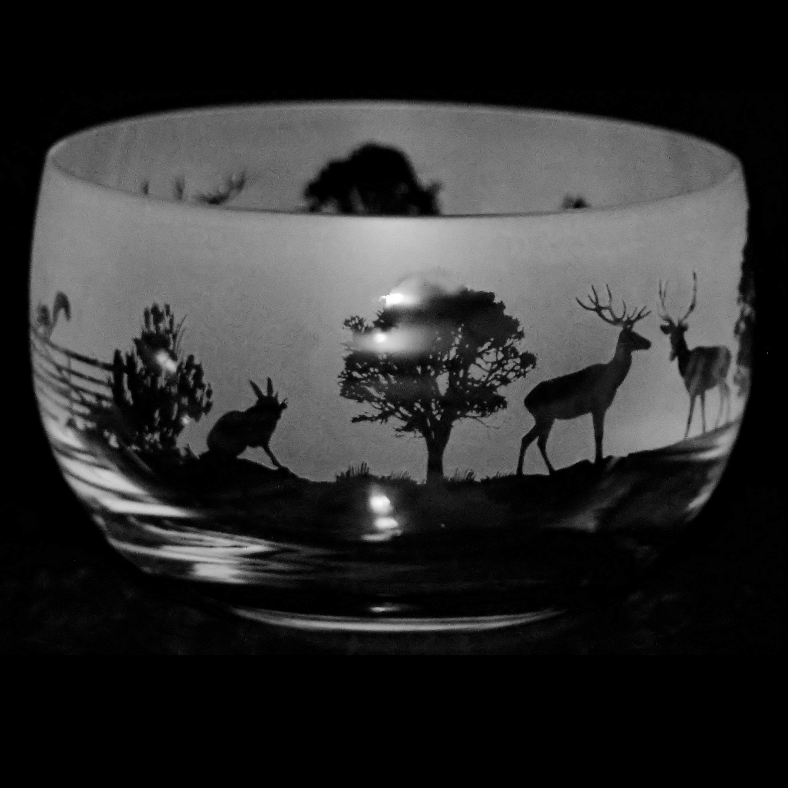 Animo Glass Woodland Small Crystal Bowl