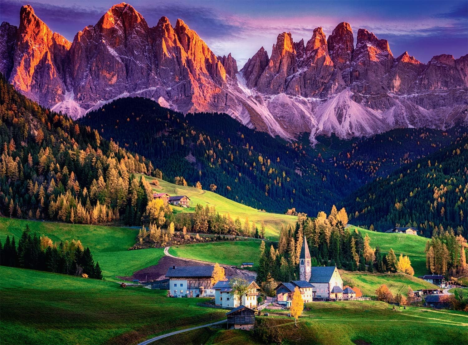 Buffalo Games - Dolomites, Italy - 1000 Piece Jigsaw Puzzle, Green