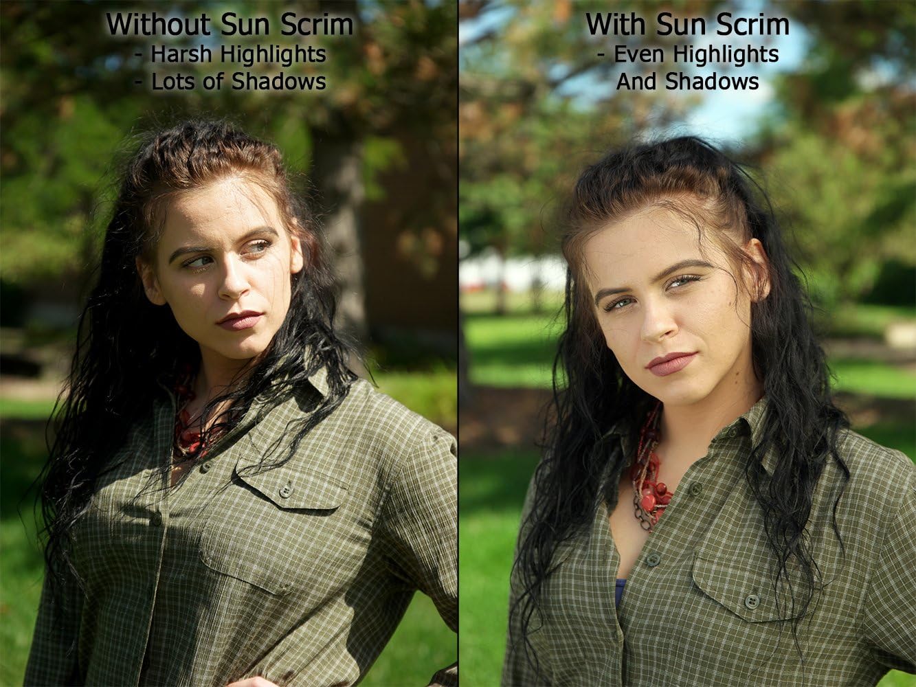 Pro Studio Solutions Giant 8ft x 8ft (2.4m x 2.4m) Sun Scrim - Collapsible Frame Diffusion Kit with Carry Bag