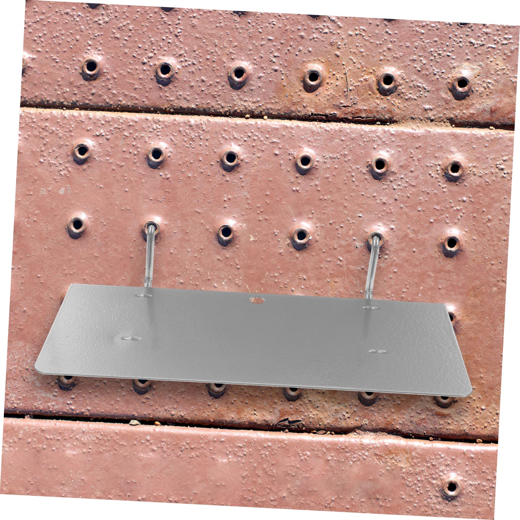 Cabilock 2pcs Black Iron Pegboard Shelf Brackets Strong Organizer for Garage/Office/Craft Room