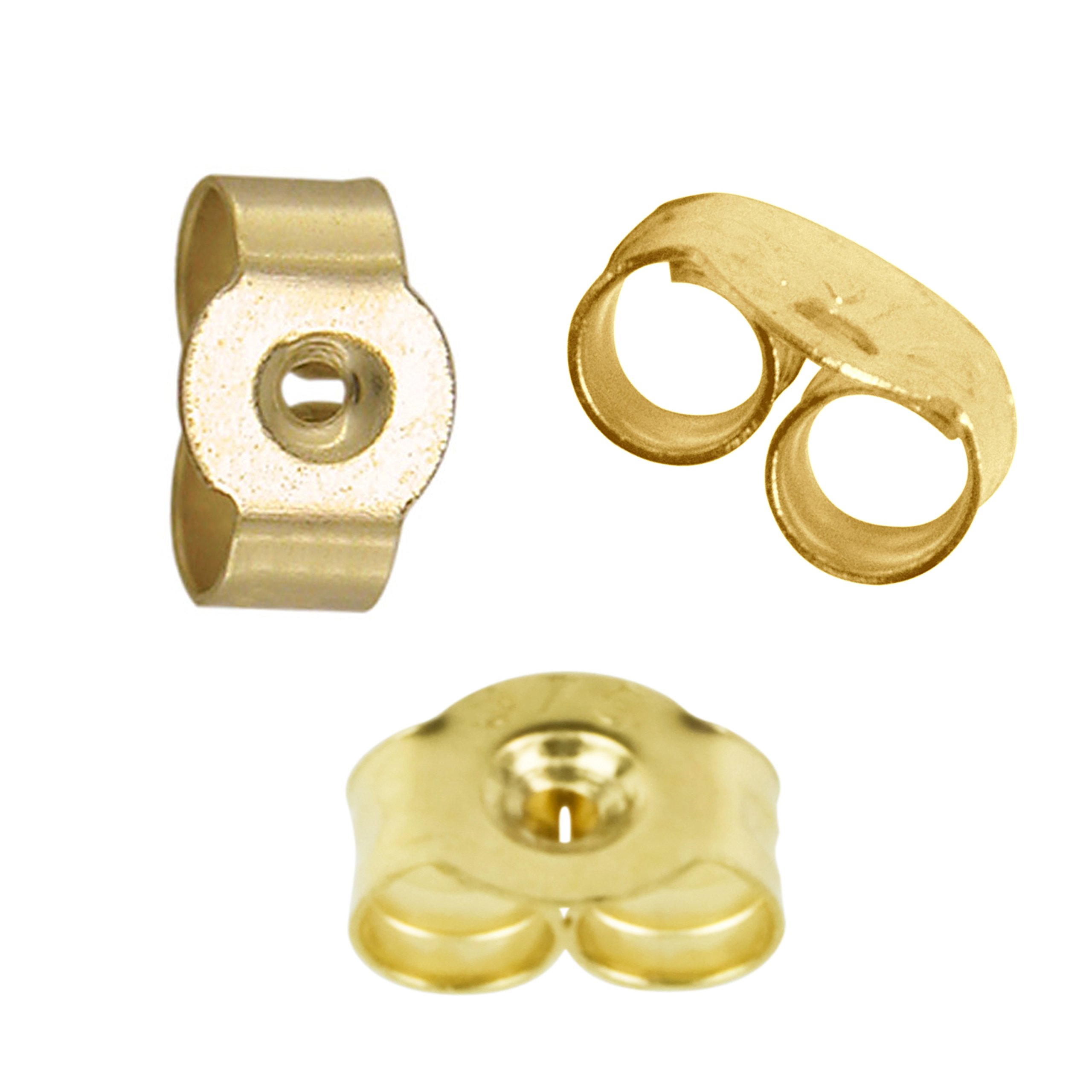 5 par (10) mały 9-karatowy złoty motyl kolczyk plecy zwój push fit .375 (4 mm x 3 mm)