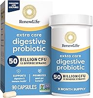 Vista 11 de Renew Life Probiótico para adultos, suplemento probiótico Ultimate Flora Extra Care - Sin gluten, lácteos y soja, 50 mil millones de CFU - 30