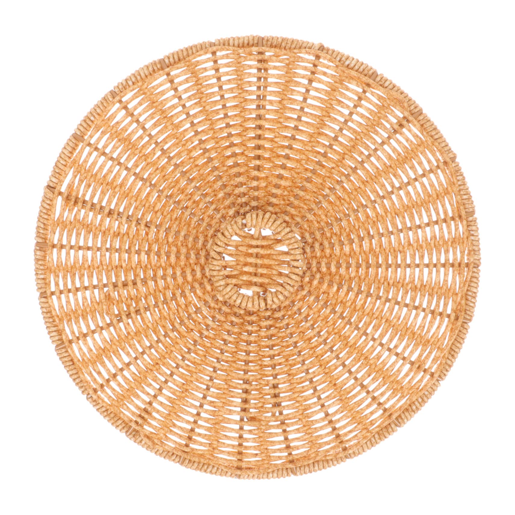 Vaguelly Round Imitation Rattan Cover for Trash Basket Lid for Waste Bin for Home Living Room Bedroom and Office Use