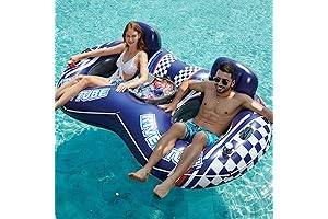 Jasonwell 2-Person River Tube: Inner Tube with Bottom and Removable Cooler