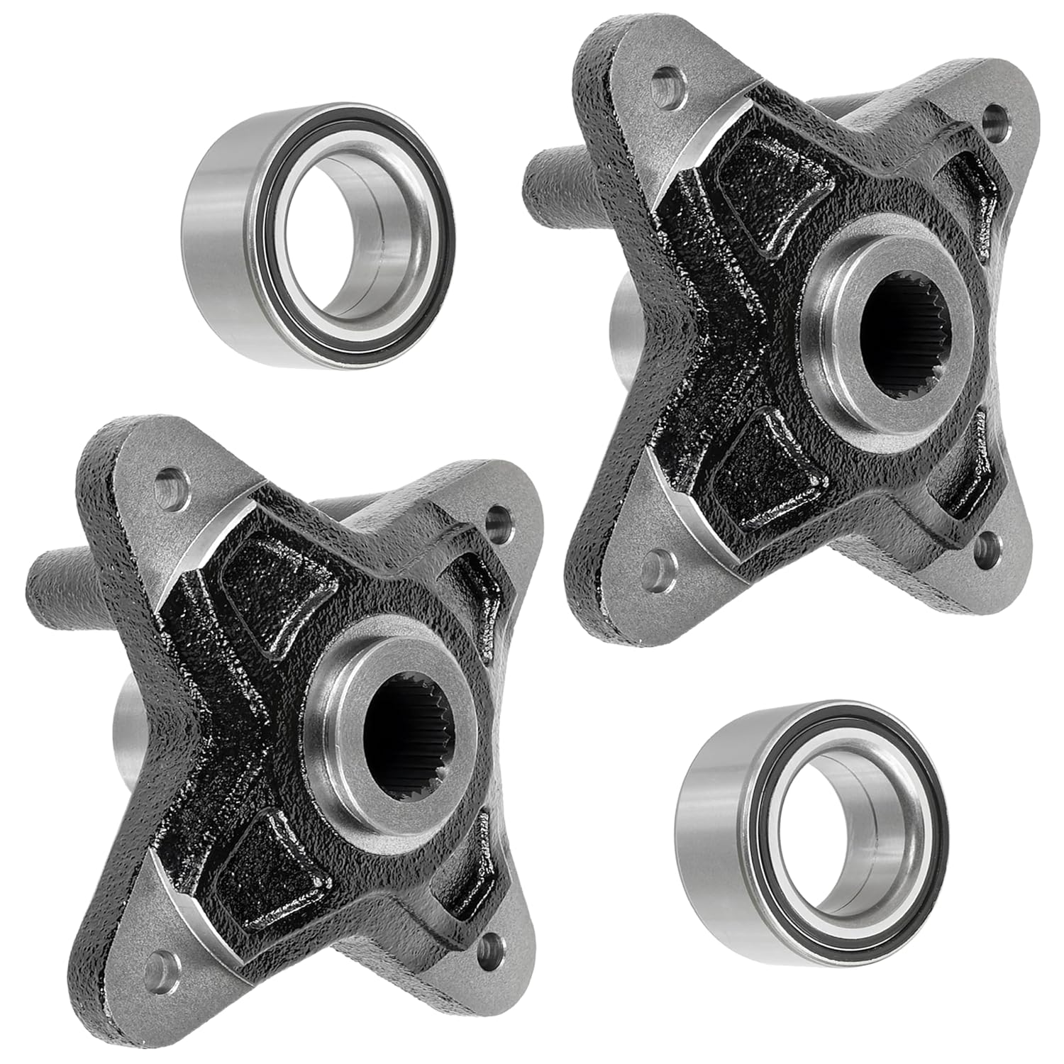 Caltric 2 Rear Wheel Hub with Bearing Compatible with Polaris 5137278