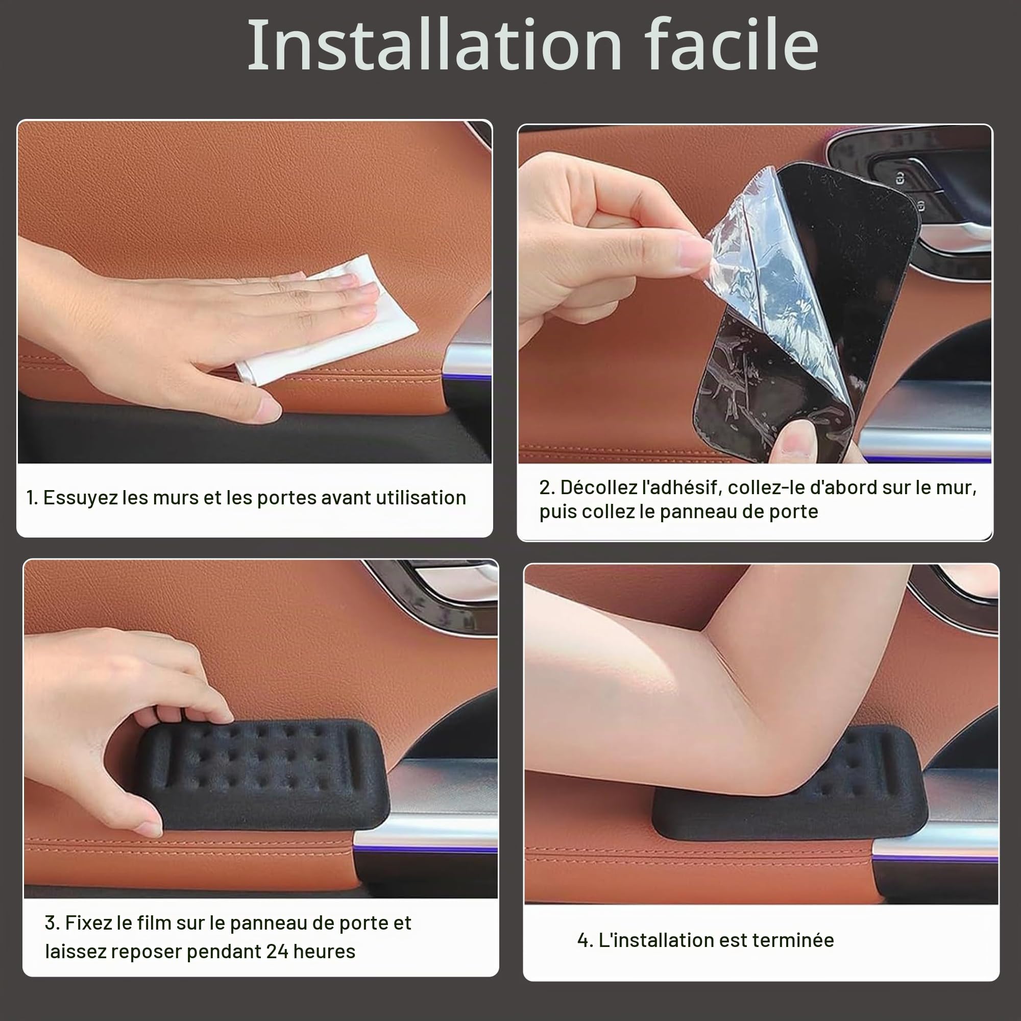Coussin universel d'accoudoir de porte de voiture | Coussin confortable de repose-bras de voiture Avec coussin en mousse à mémoire bras pour Accessoires d'Intérieur de Voiture