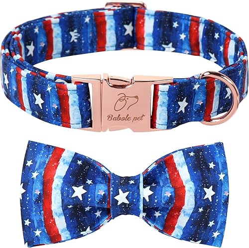 Miniatura 54 de Lindo collar de perro de fresa con corbatín – Collar ajustable de primavera y verano rosa con corbatín rosa, transpirable y cómodo, para perros