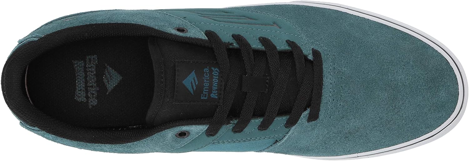 Emerica Men's The Reynolds Low Vulc Skate Shoe 5 Medium US Teal/Black