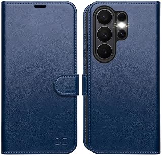 OCASE Hülle für Samsung Galaxy S26 Ultra Premium Lederhülle Blau