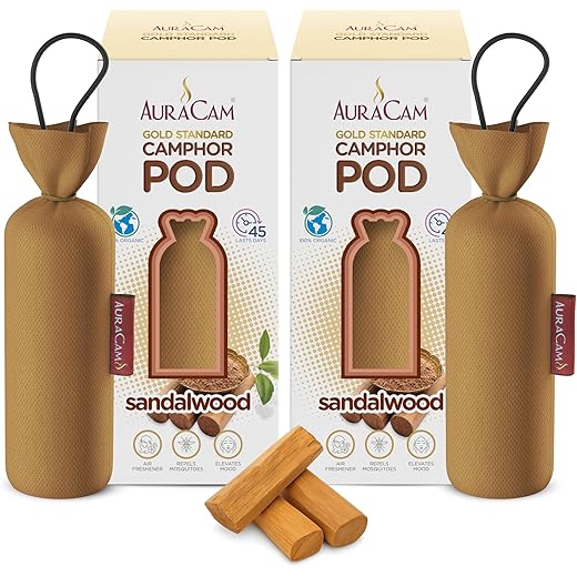 Camphor Pod Cone Sandalwood Set of 2