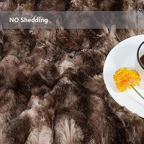 Miniatura 3 de Viviland - Cobija de piel sintética de lujo, suave y lana peluda lavable en lavadora