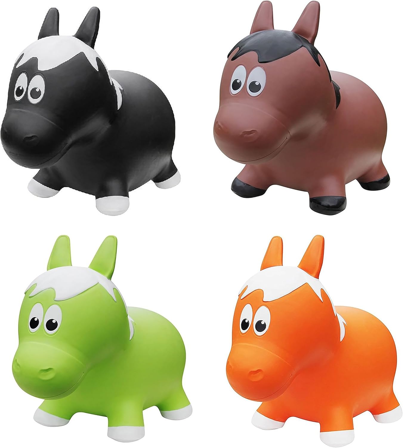 Farm Hoppers Award Winning Inflatable Toddler Safe Bouncing Brown Horse Plus Pump