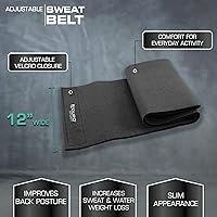 Vista 3 de Aduro - Cinturón de entrenamiento de cintura para hombres y mujeres, cinturón de sudor, moldeador de cuerpo, cinturón de ejercicio