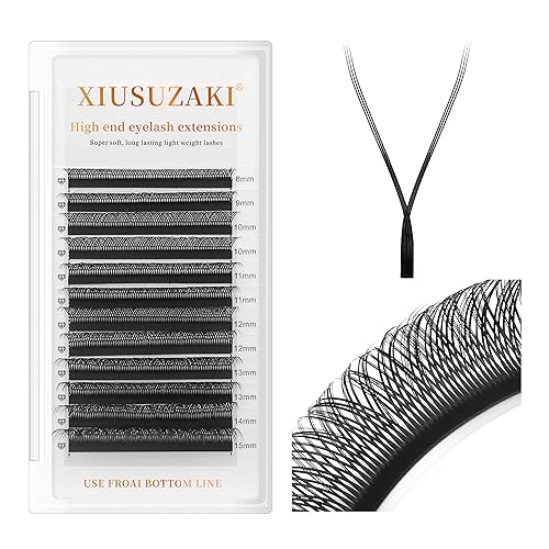 Miniatura 61 de Extensiones de pestañas marrones 4D en forma de W, Extensiones de pestañas de 0.07 mm de grosor, rizado D, 8 mm, Extensiones de pestañas