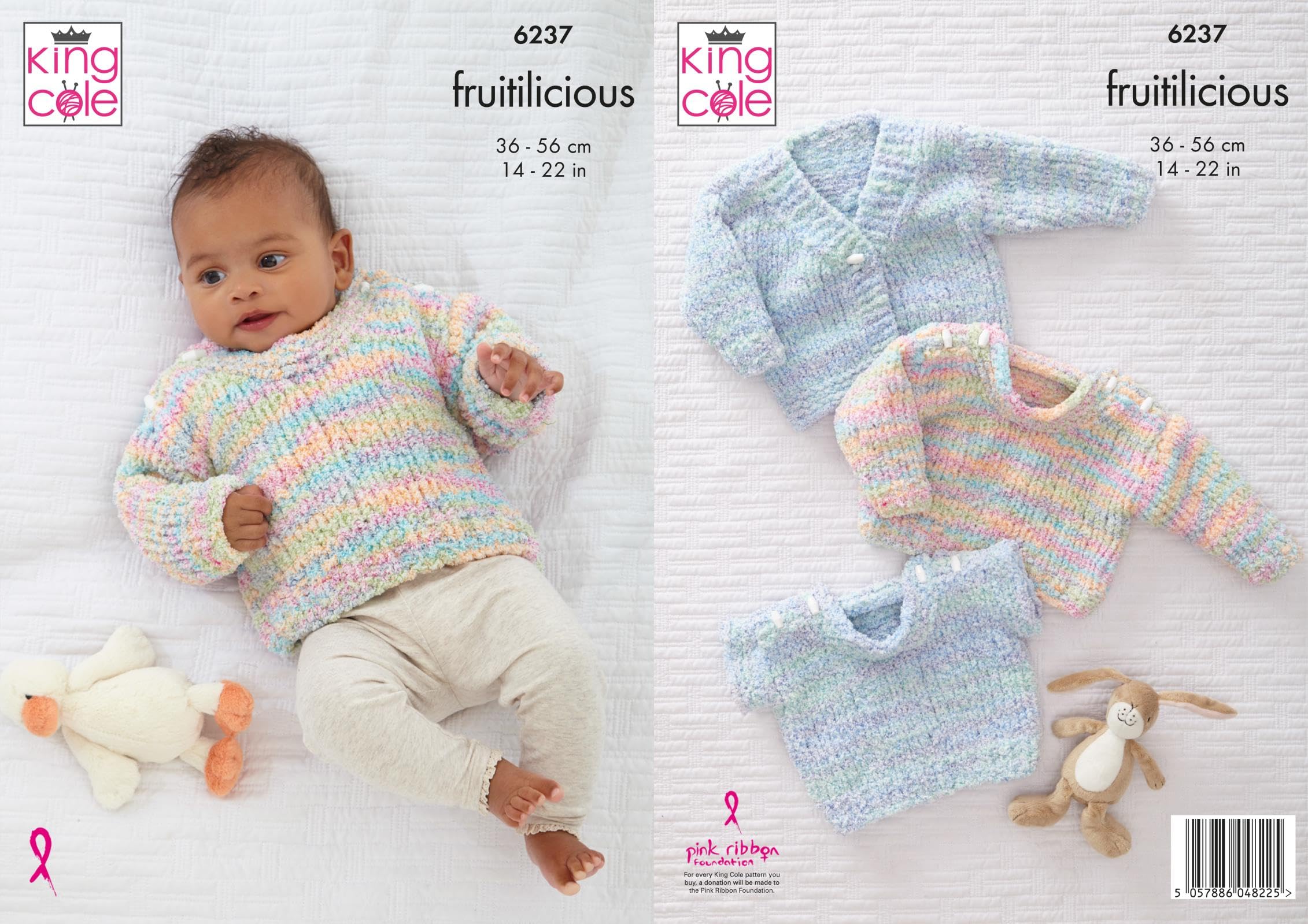 King Cole Knitting Pattern, Paper, Multicolor, 14” – 22” 36cm – 56cm