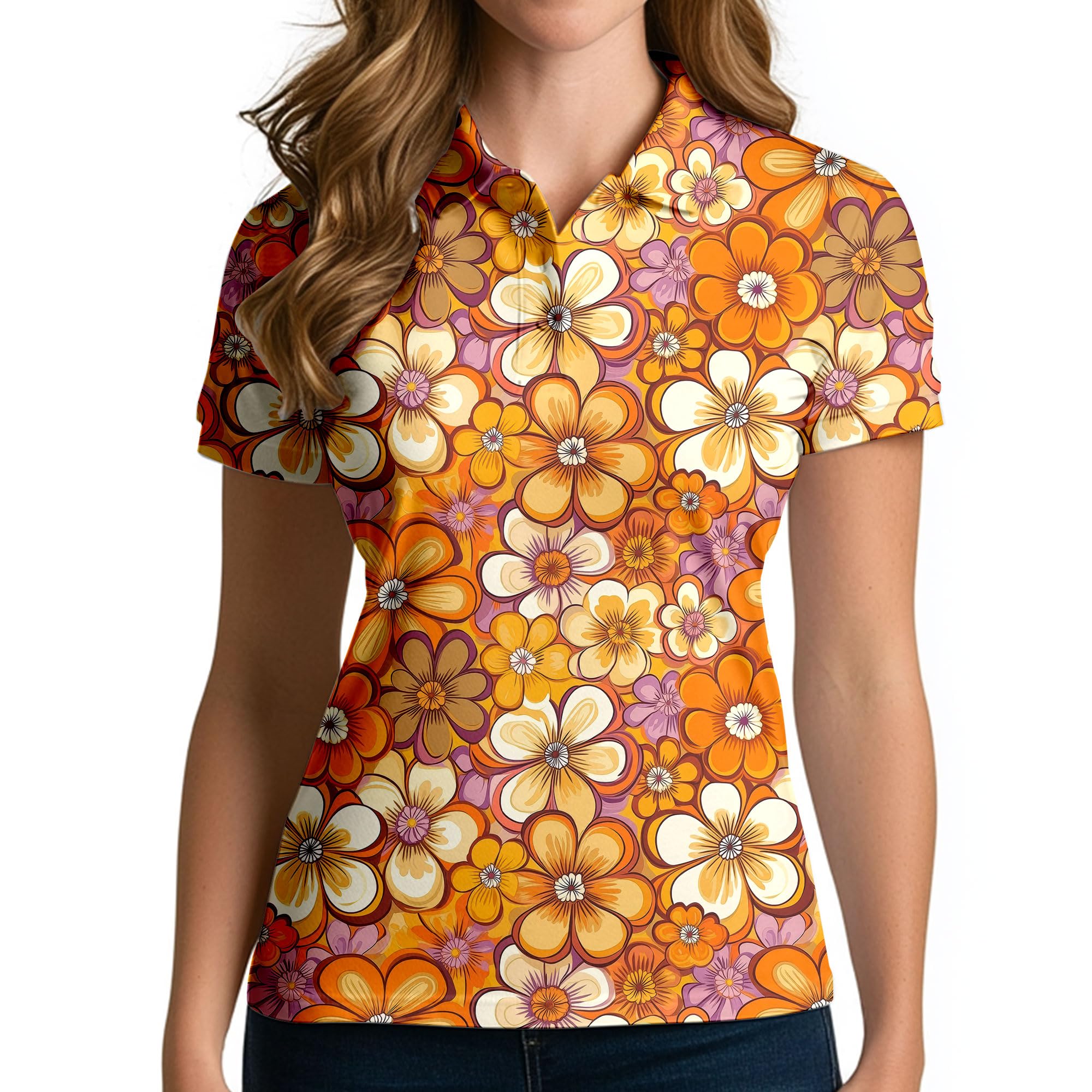 Womens Golf Shirt Short Sleeve Funny Golf Shirts for Woman Tennis Outfit