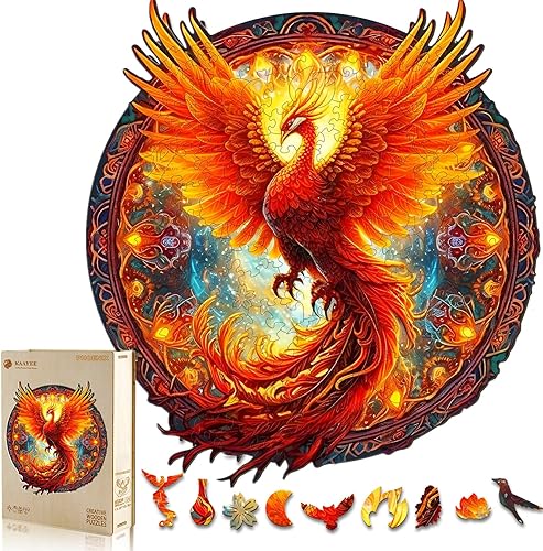 KAAYEE Rompecabezas de madera para adultos, rompecabezas de madera de fénix avanzado para adultos, regalos para padres y madres, rompecabezas