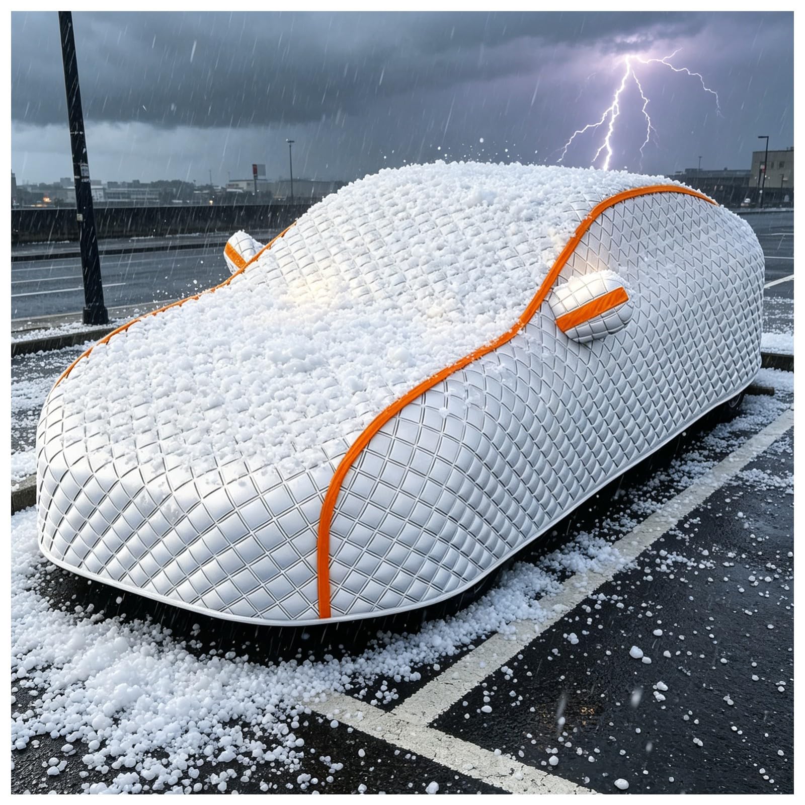 Funda Antigranizo Coche para C upra Terramar | Ecológico, Material De Mayor Grosor, Resistente a Desgarros y Duradero, Incluye Bolsa De Almacenamiento, Forro De Algodón