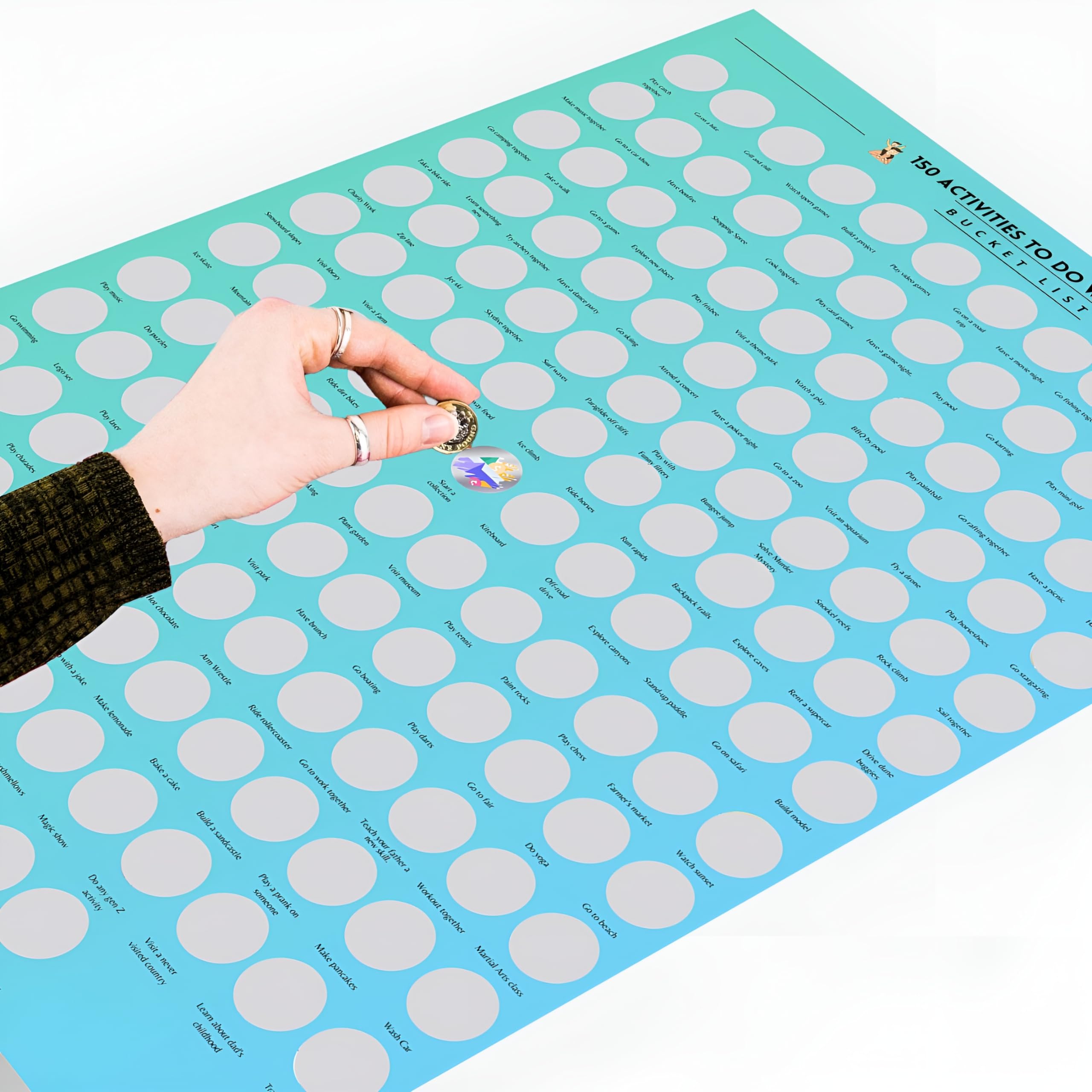 The HSAK Company 150 Amazing Adventures with Dad: Bucket List Scratch Off Posters