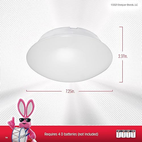 Miniatura 3 de Energizer Lámpara de techo LED activada por movimiento, funciona con pilas, 300 lúmenes, no necesita cableado, detección de movimiento de 15 pies,