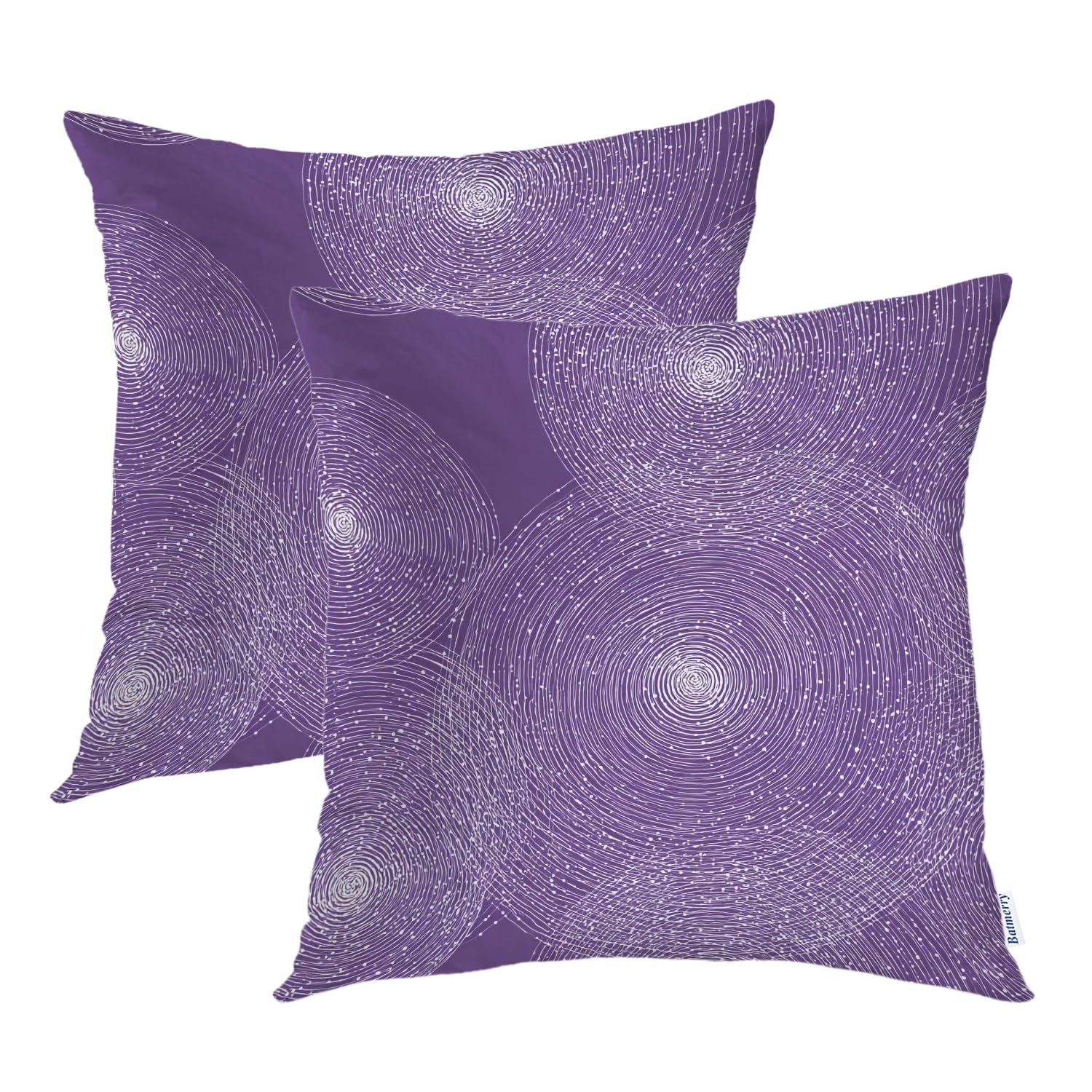 Housses de coussin en tissu mélangé avec impression numérique lavande