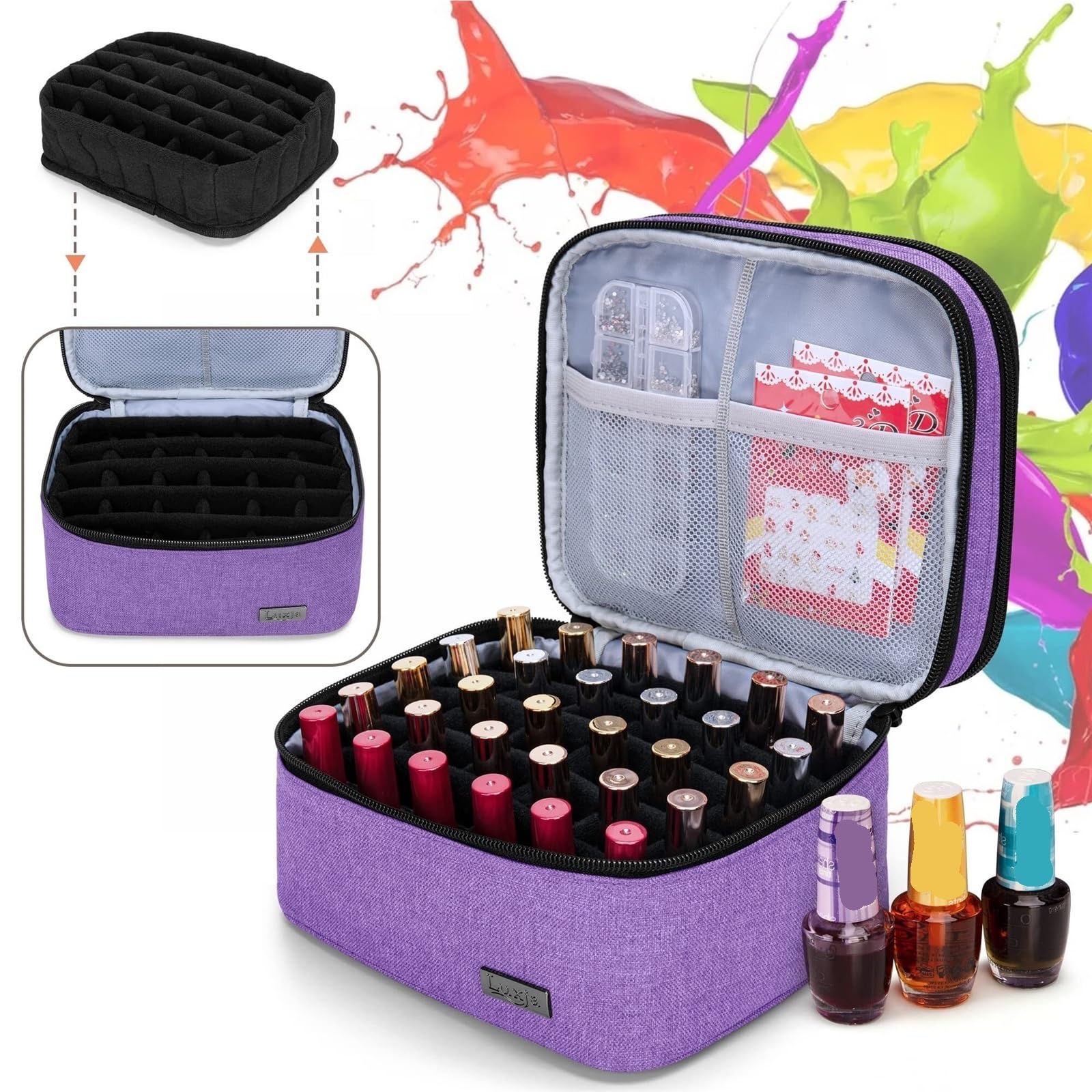 Lakiery Paznokci Etui Na 30 Butelek Lakieru Do Paznokci Zestawu Manicure Organizer Zaopatrzenie