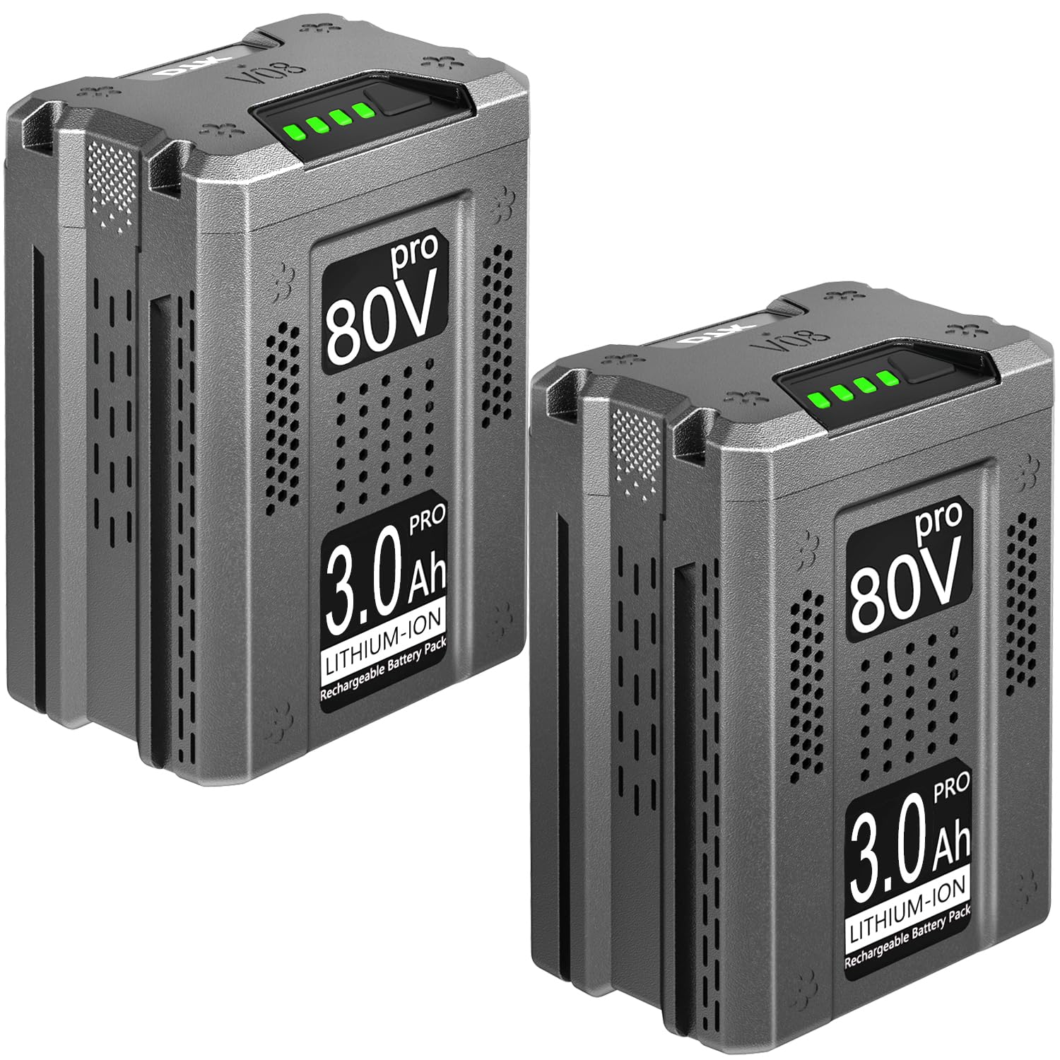 DTK 2 Packs Replacement for Greenworks 80V Battery 3000mAh GBA80200 GBA80250 GBA80400 GBA80500 Compatible with Cordless Power Tools