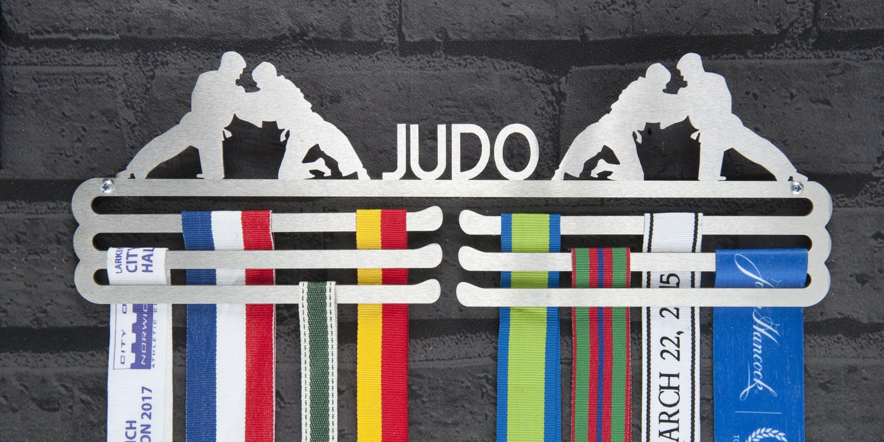 Runner Medal Holder – Wall Mount Triathlon Medal Display Stand for Running, Marathon, Cycling, Swimming, Boxing, Dancing, Runners, Judo, Taekwondo – Award Hanger Gift for Athletes & Medalists