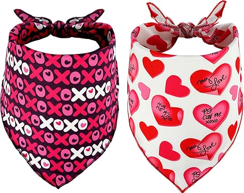 Bandana para perro de San Valentín bandana de corazón para perros