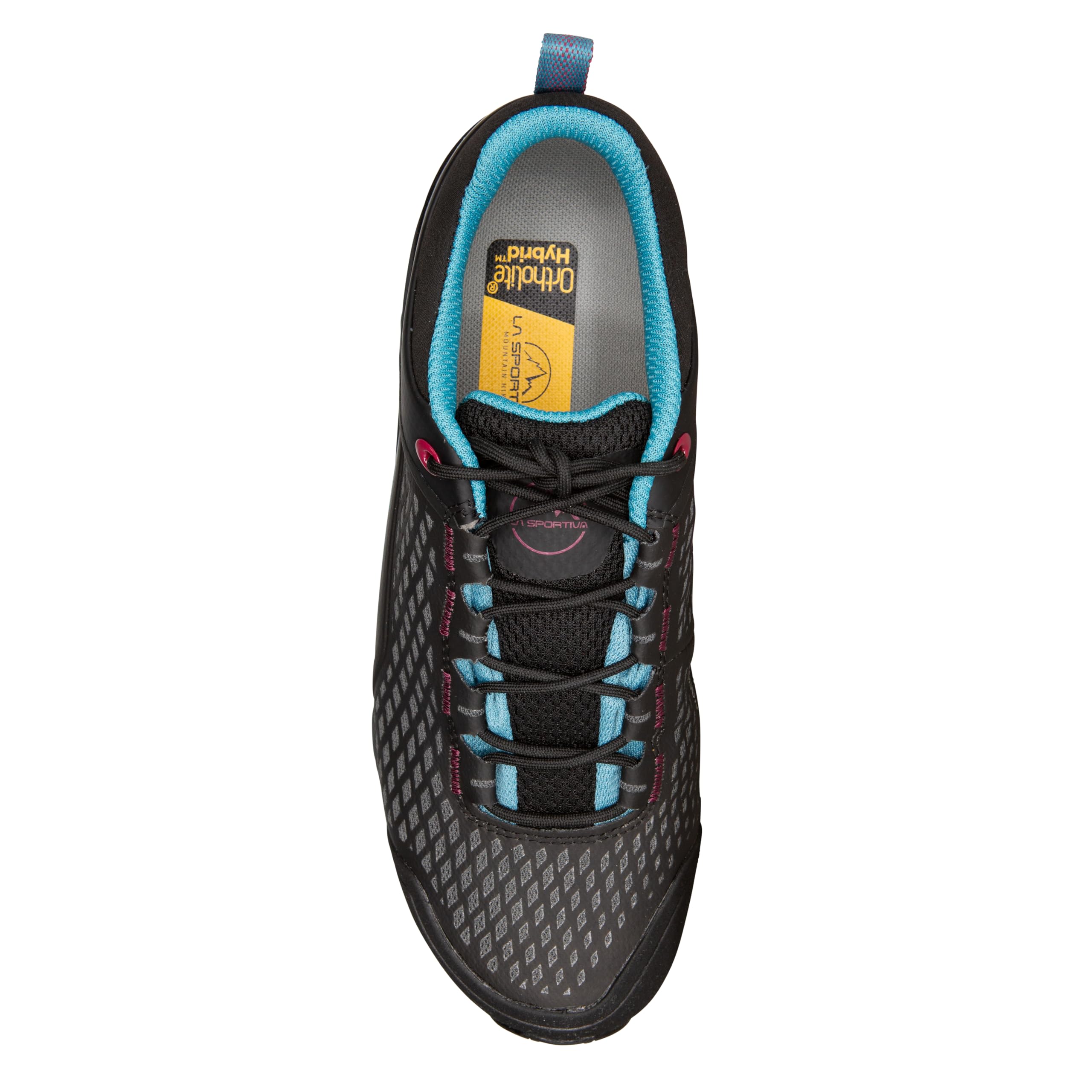 La Sportiva Spire GTX - Zapatos de senderismo impermeables para mujer, Negro/Topacio, 37.5 EU