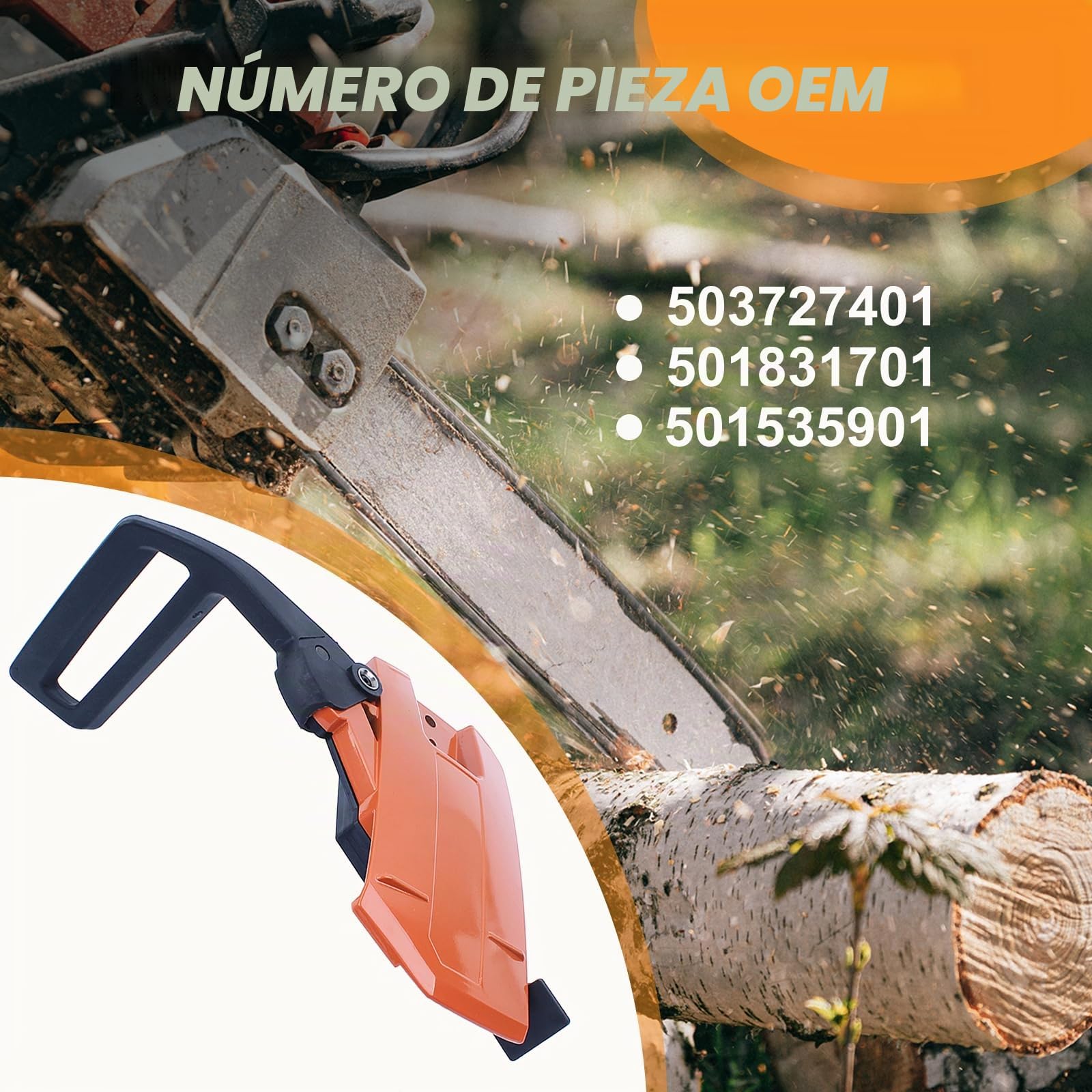 Cadena de Freno Embrague Tambor Piñón Cubierta Buje para Husqvarna 268 272 266 61 66 272XP Piezas de Motosierra