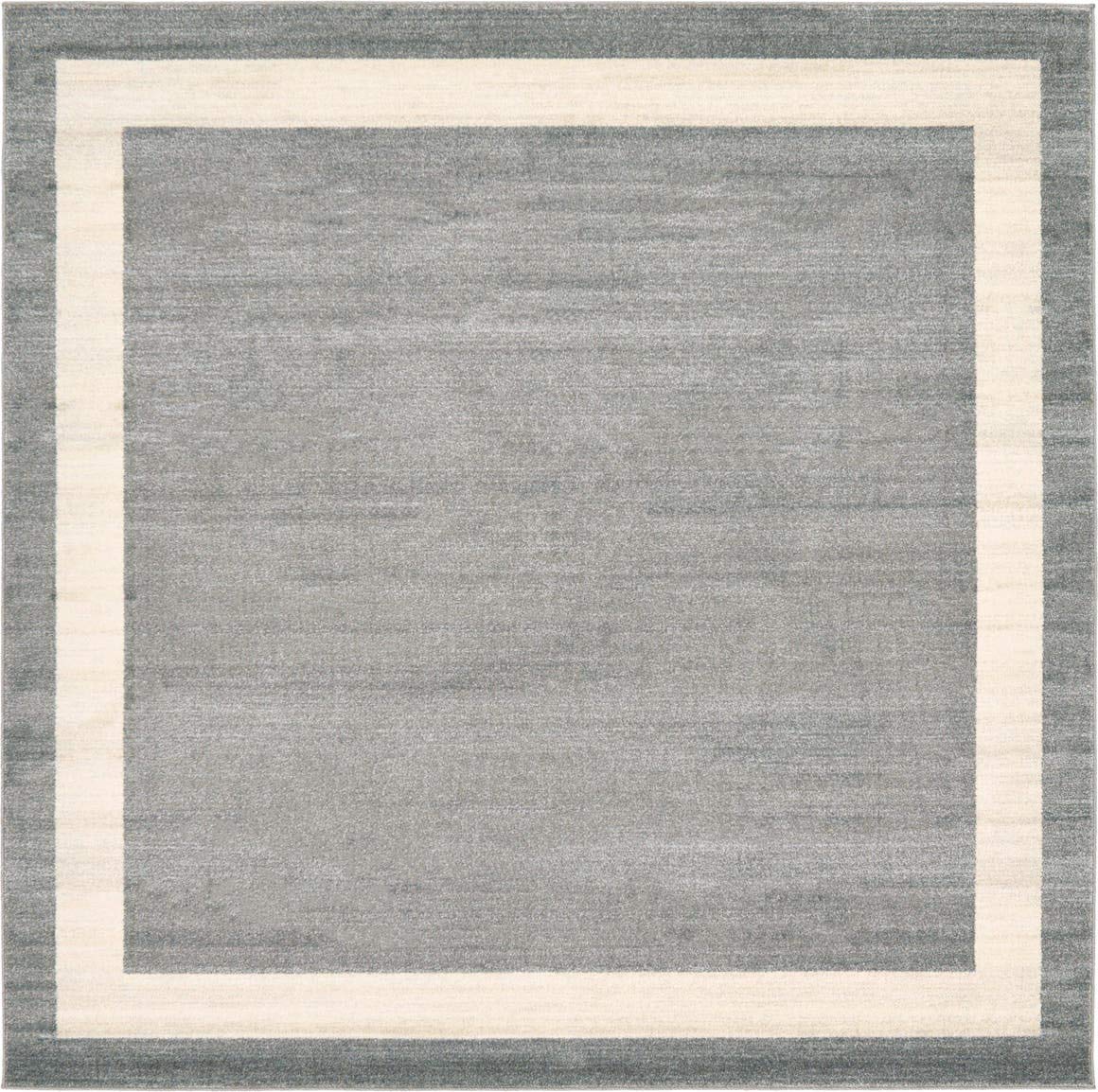 Unique Loom Del Mar Collection Area Rug - Maria (7' 10" Square, Gray/ Ivory)