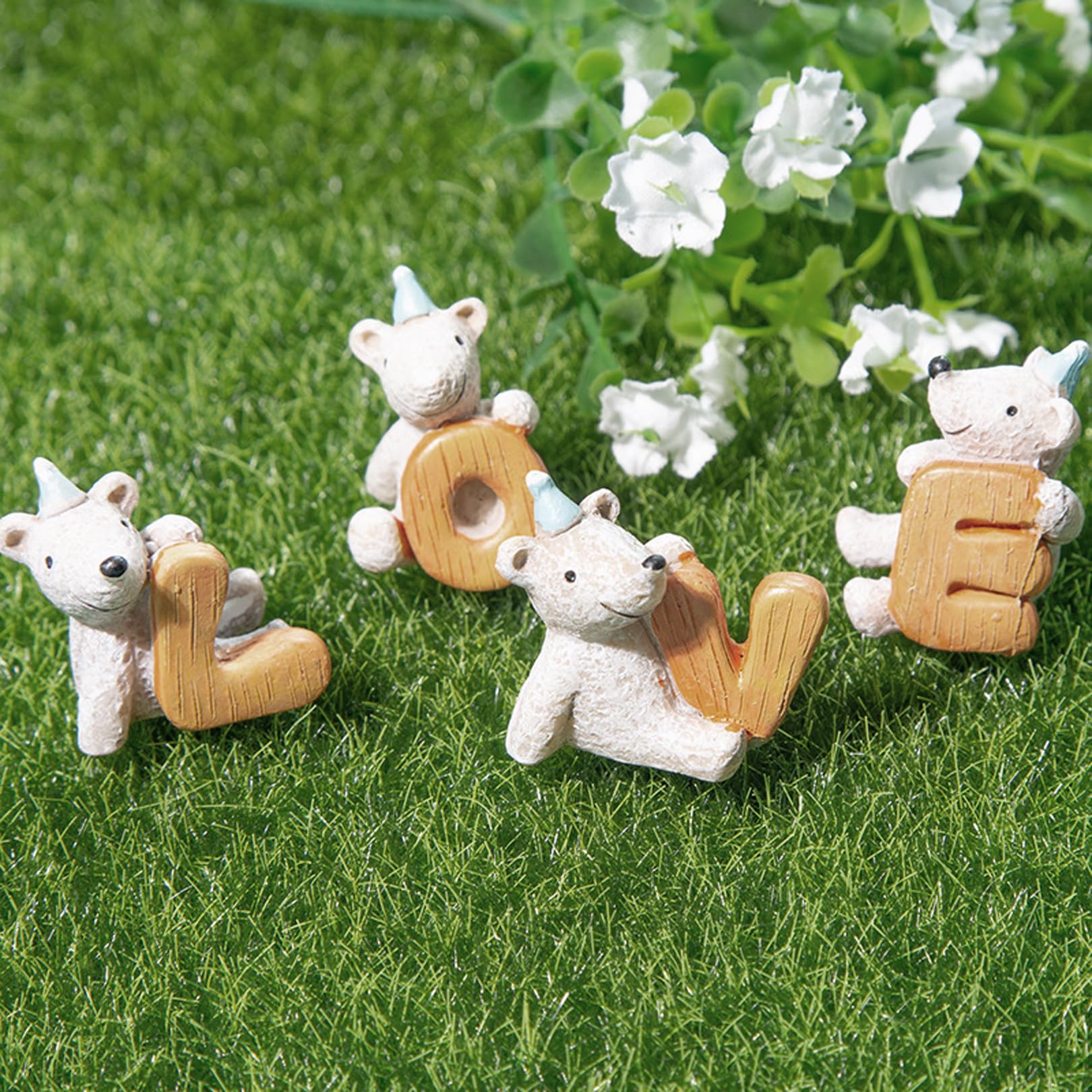 4 Pcs Fake Grass Mat, Miniature Artificial Model Grass, Fairy House Garden Accessories, Green Static Turf grass Lawn - Image 4