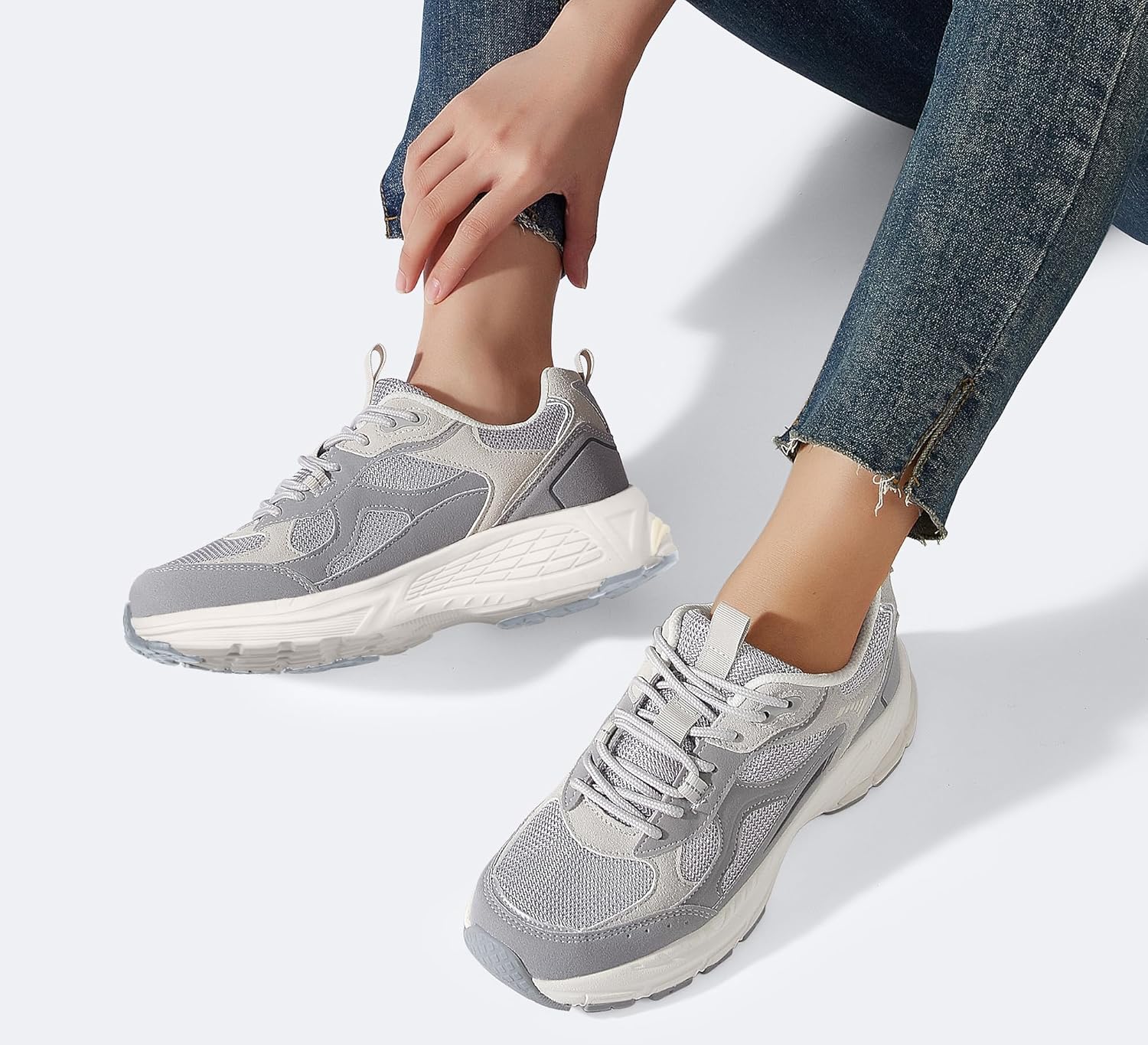 LUCKY STEP Women's Platform Chunky Fashion Sneakers Mesh Casual Running Tennis Workout Sport Work Trendy Athletic Walking Shoes - Image 6