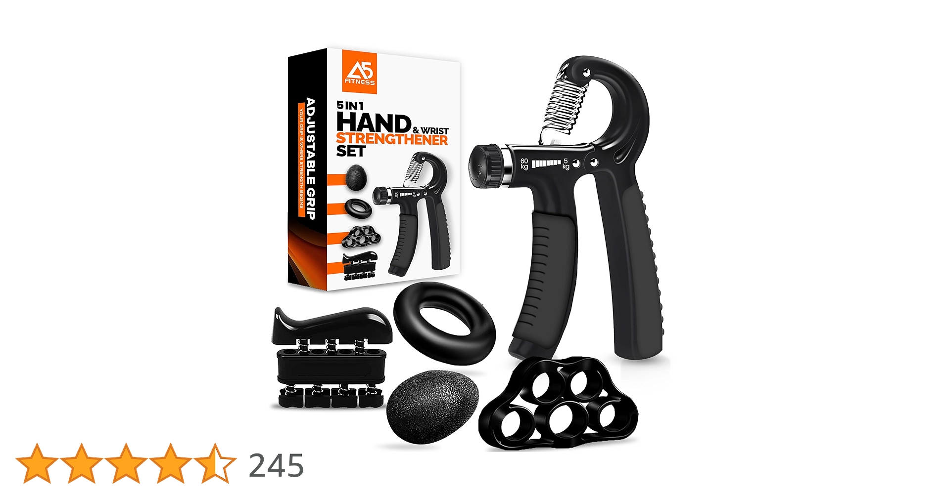 Grip Strength Trainer Kit  2 Pack , Forearm Strengthener, Hand Grip Gripper Strengthener Fitness Exercise Workout Equipment Hand Strengthening Devices Fo