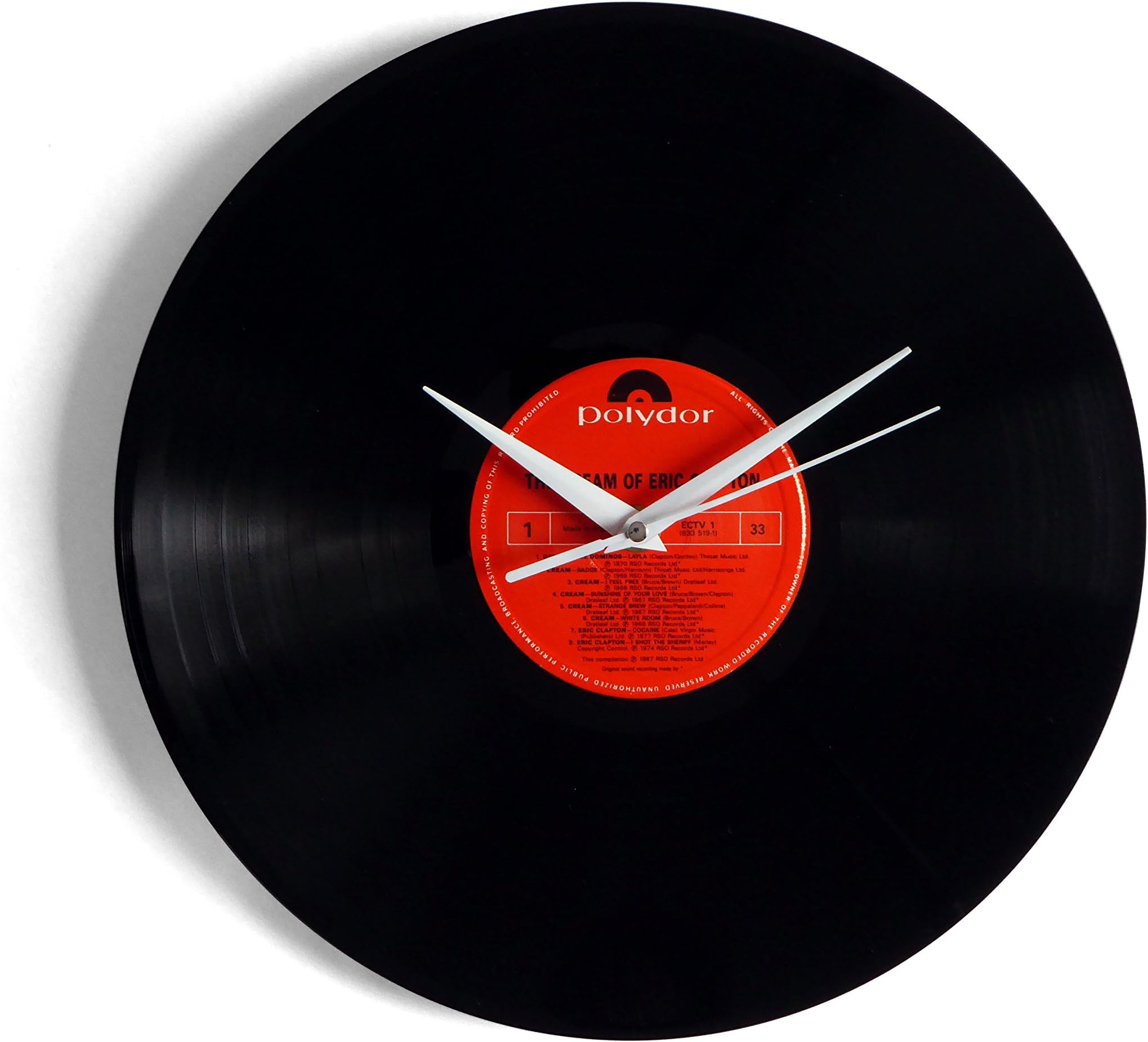 Eric Clapton "Cream Of" Vinyl Record Wall Clock