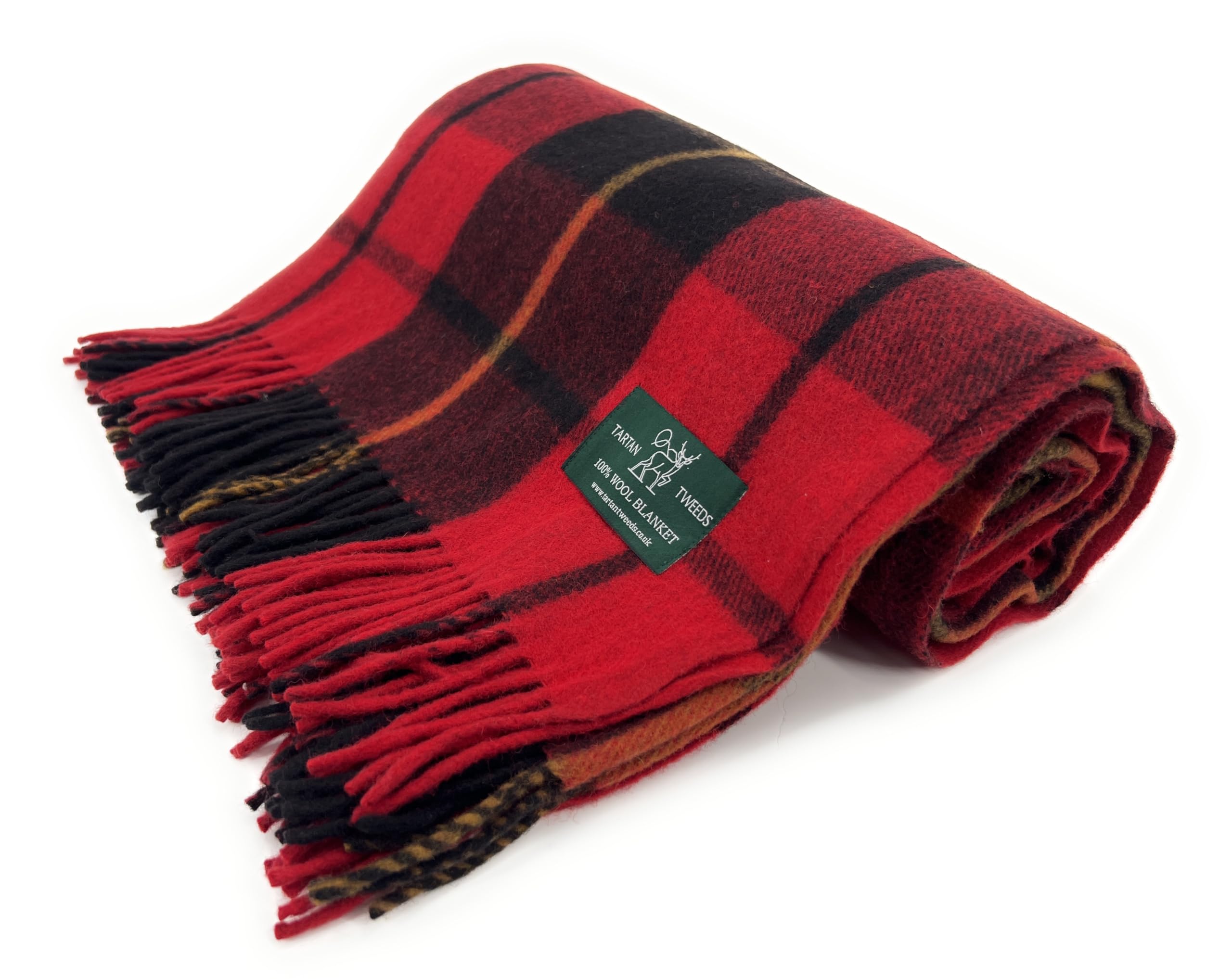 Tartan Tweeds Wallace Tartan Wool Blanket, Cosy Warm, Bed Or Sofa Throw (, Full)