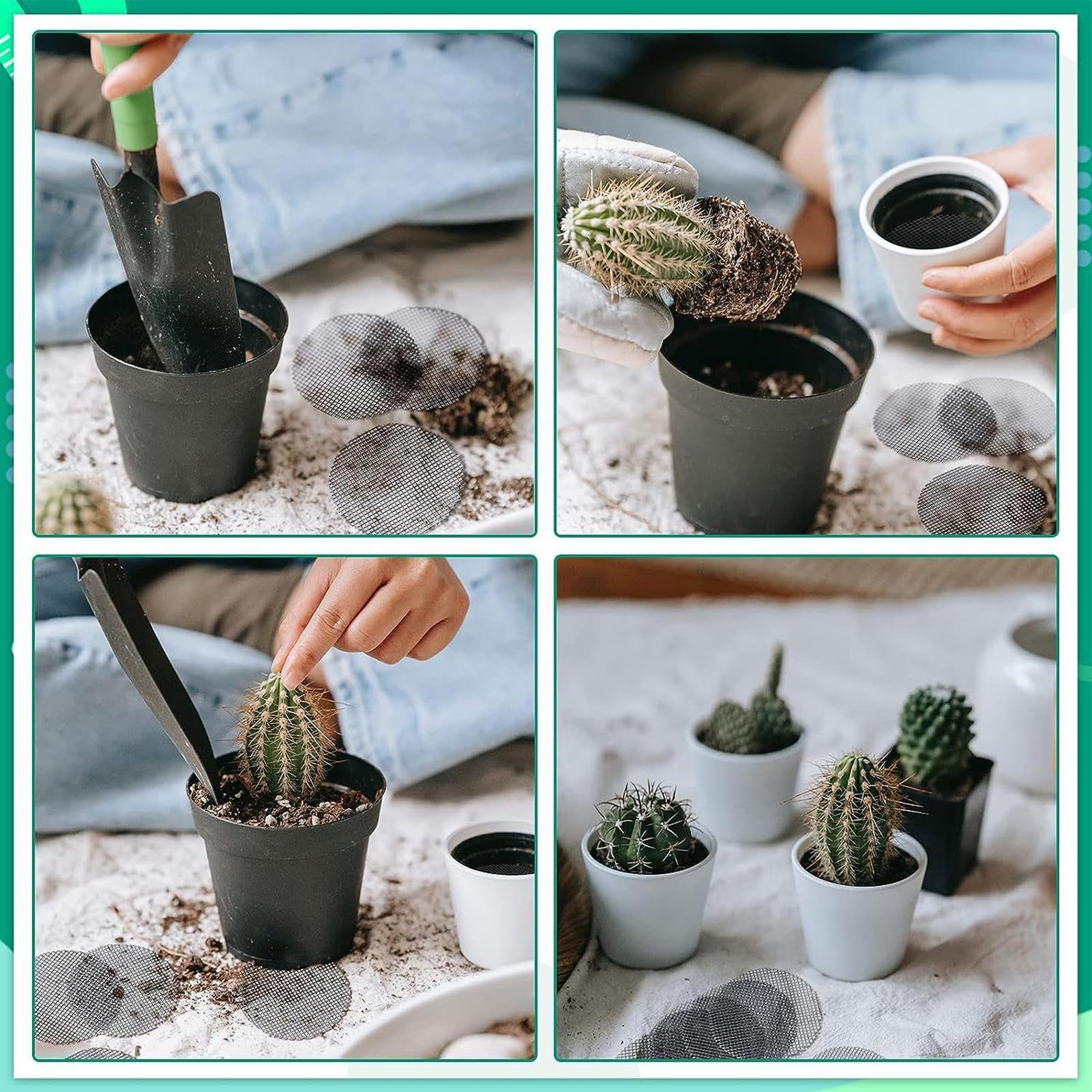 Lot De 10 Coussinets Ronds En Maille Pour Pot De Fleurs, Tapis De Grille Inférieure Pour Bonsaï, Pour Plantes En Pot, Empêche La Perte De Terre, Essentiels De Jardinage