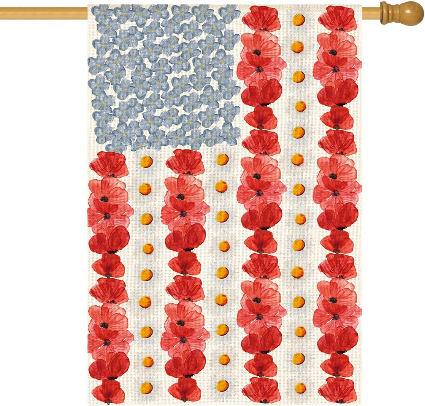 Bandera de Jardín Patriótica Americana AVOIN colorlife 28x40 Pulgadas