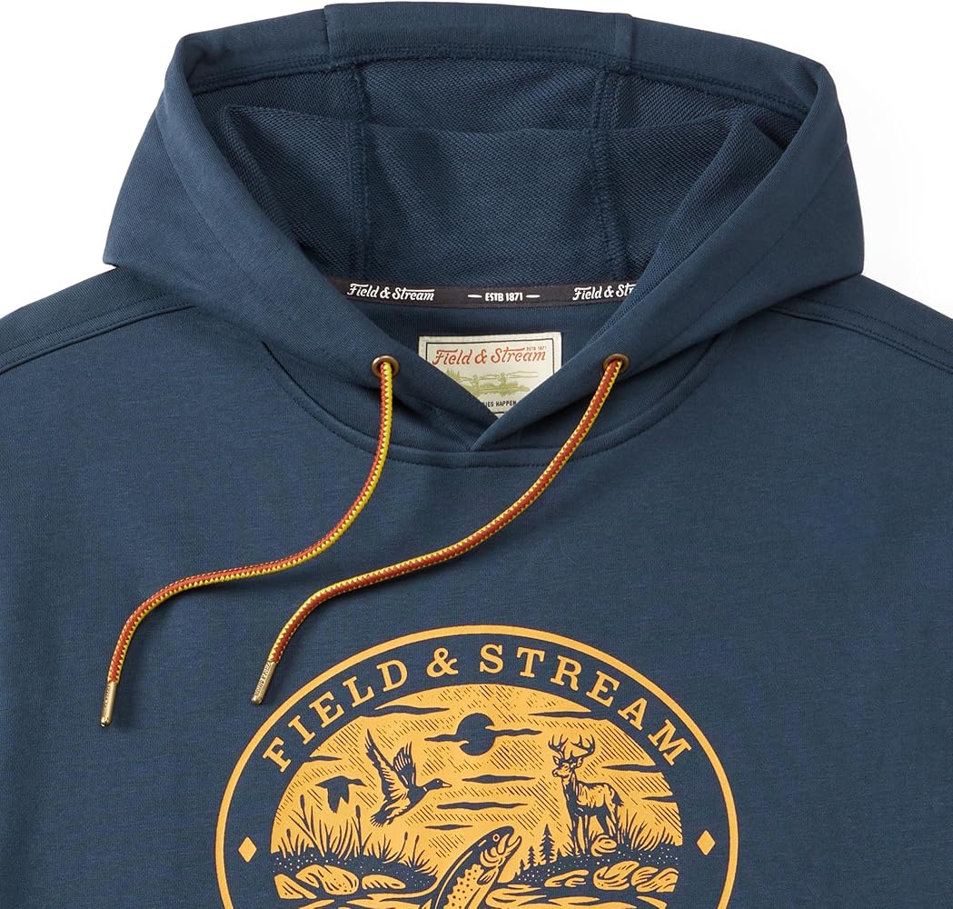 ウェア field&stream Field & Stream Skiff-Live Short Sleeve French Terry Graphic Hoodie