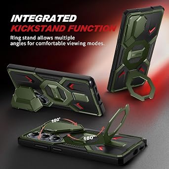 TONGATE for Samsung Galaxy S26 Ultra Case with Magnetic Stand, Green