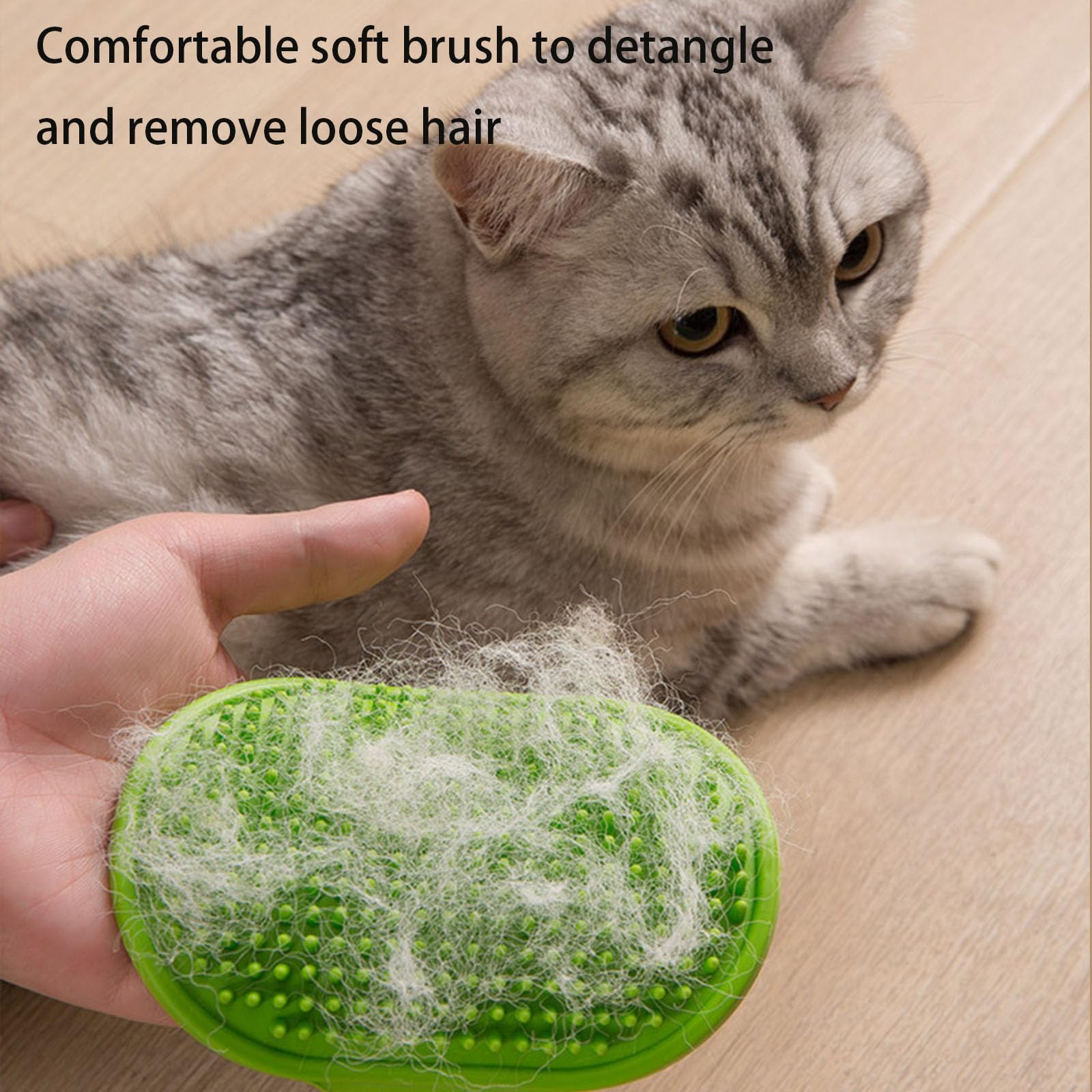 Silicone Grooming Strap Pad for Cats, Silicone Grooming Strap Pad-2-In-1 Self-Groomer, Adjustable Silicones Pet Grooming Tool, Cats Combs Cat Massager for Climbing Frames Table Legs (3pcs-A)