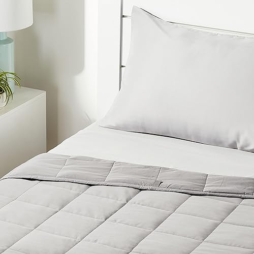 Tienda Basics - Manta con peso de algodón para niños, 10 libras, 41 x 60 pulgadas, color gris