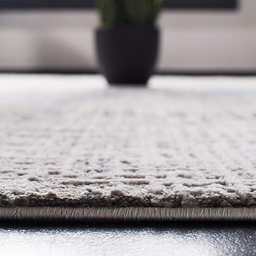 Miniatura 126 de SAFAVIEH Craft Collection - Alfombra cuadrada de 6 pies 7 pulgadas, gris y azul, diseño abstracto moderno, no desprende pelusa y de fácil cuidado