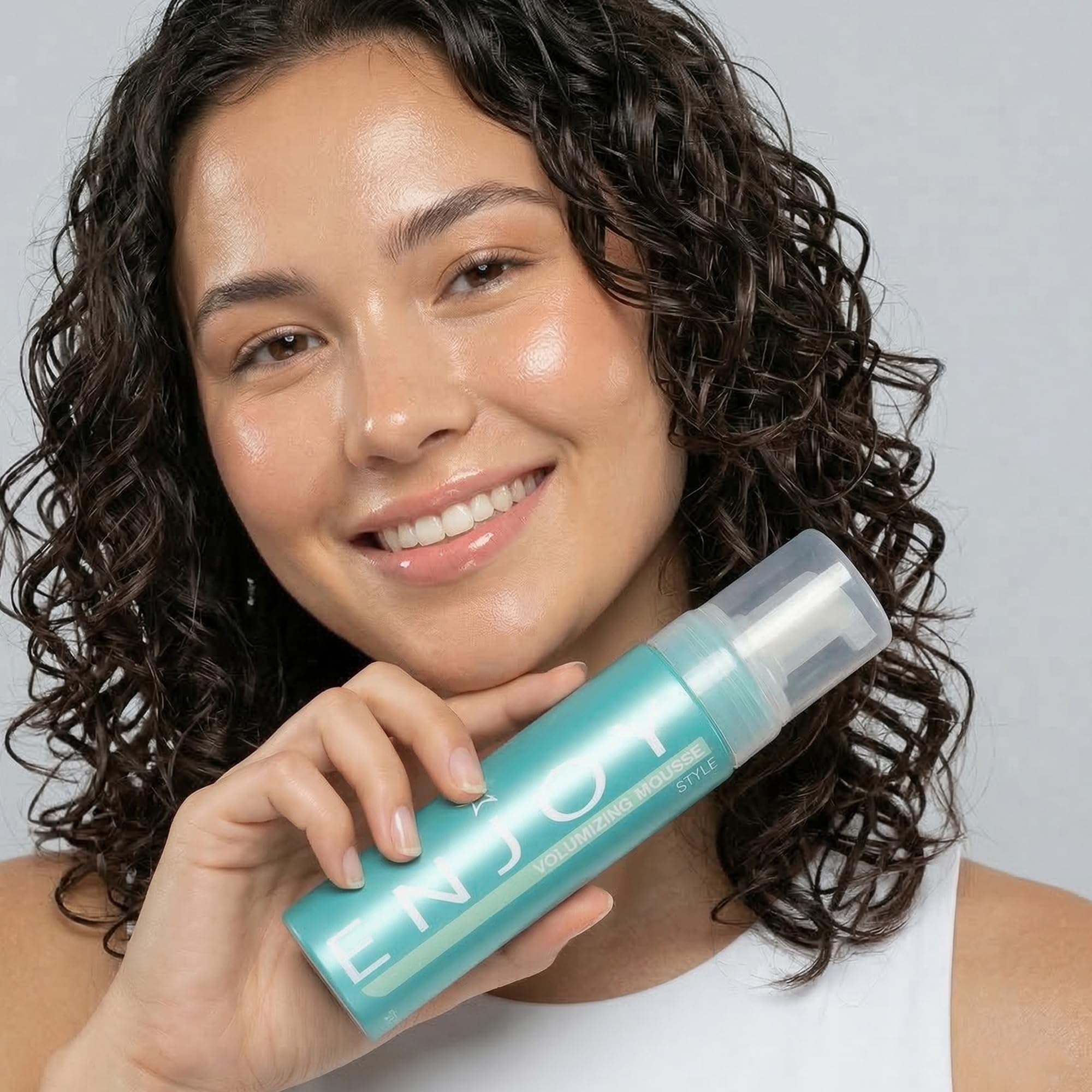 Enjoy Volumizing Mousse, Medium-to-Firm Hold for Root Lift and Curl Definition, 6.8 Oz