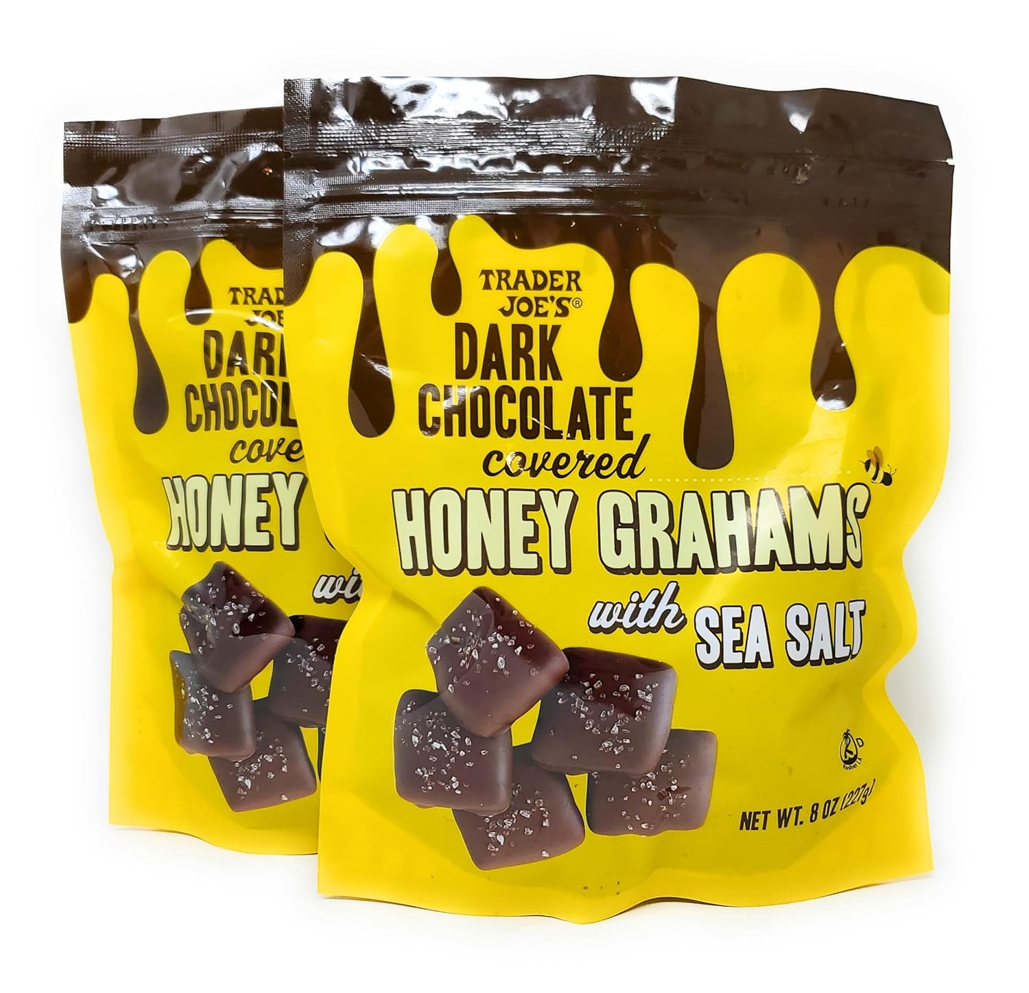 Dark Chocolate covered Honey Grahams with Sea Salt 8 oz